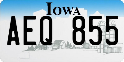 IA license plate AEQ855