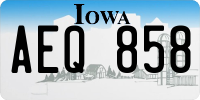IA license plate AEQ858