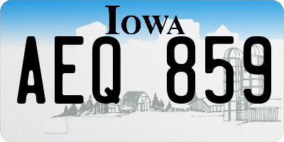 IA license plate AEQ859