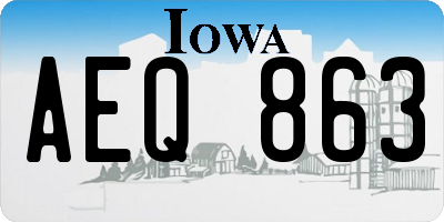 IA license plate AEQ863