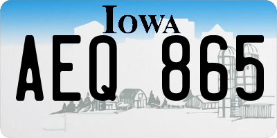 IA license plate AEQ865