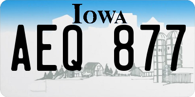 IA license plate AEQ877