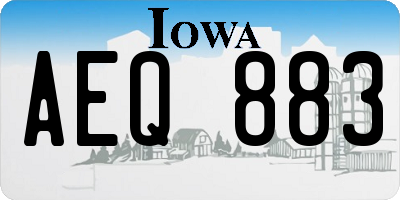 IA license plate AEQ883