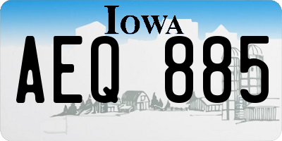IA license plate AEQ885