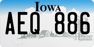 IA license plate AEQ886