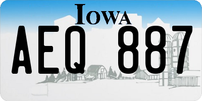 IA license plate AEQ887