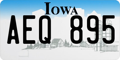 IA license plate AEQ895