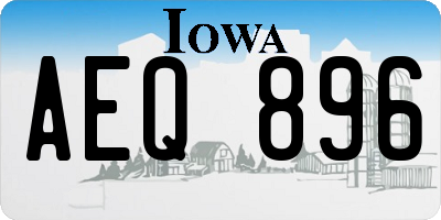 IA license plate AEQ896