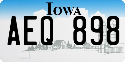 IA license plate AEQ898