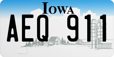 IA license plate AEQ911