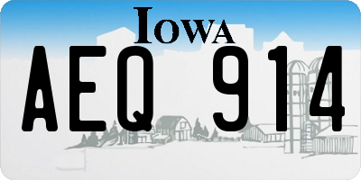IA license plate AEQ914