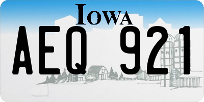 IA license plate AEQ921