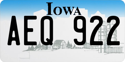 IA license plate AEQ922