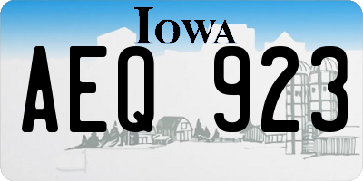 IA license plate AEQ923