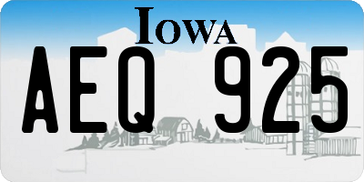 IA license plate AEQ925