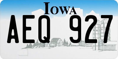 IA license plate AEQ927