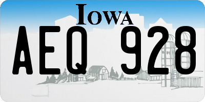 IA license plate AEQ928