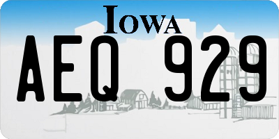 IA license plate AEQ929