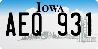 IA license plate AEQ931