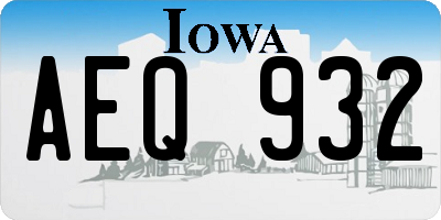 IA license plate AEQ932