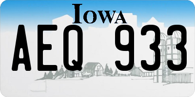 IA license plate AEQ933