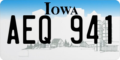 IA license plate AEQ941