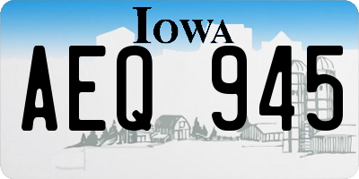 IA license plate AEQ945
