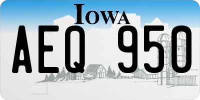 IA license plate AEQ950