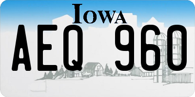 IA license plate AEQ960