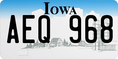 IA license plate AEQ968
