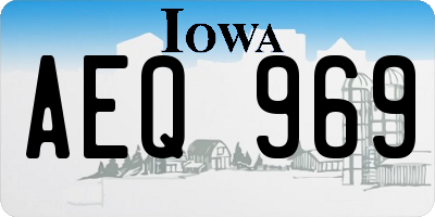 IA license plate AEQ969