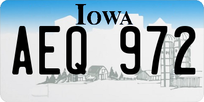 IA license plate AEQ972