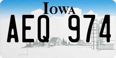 IA license plate AEQ974