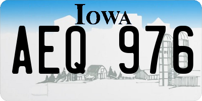 IA license plate AEQ976