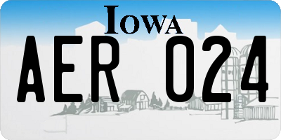 IA license plate AER024