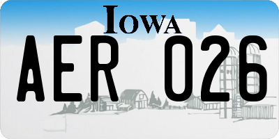 IA license plate AER026