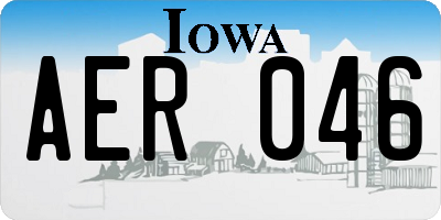 IA license plate AER046