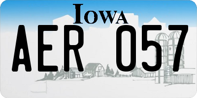 IA license plate AER057
