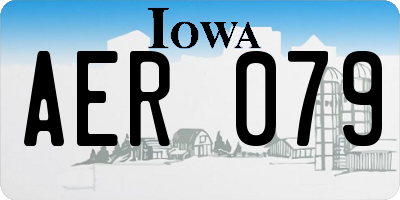IA license plate AER079