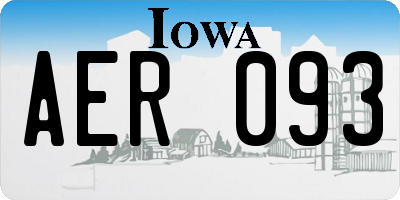 IA license plate AER093