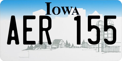 IA license plate AER155