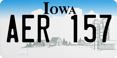 IA license plate AER157