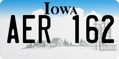 IA license plate AER162