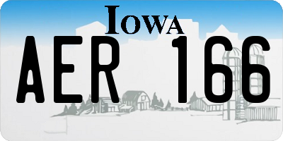 IA license plate AER166