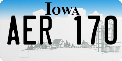 IA license plate AER170