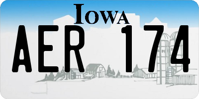 IA license plate AER174