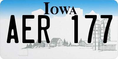 IA license plate AER177