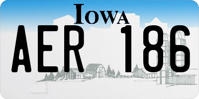 IA license plate AER186