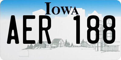 IA license plate AER188
