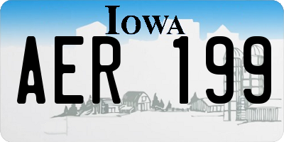 IA license plate AER199